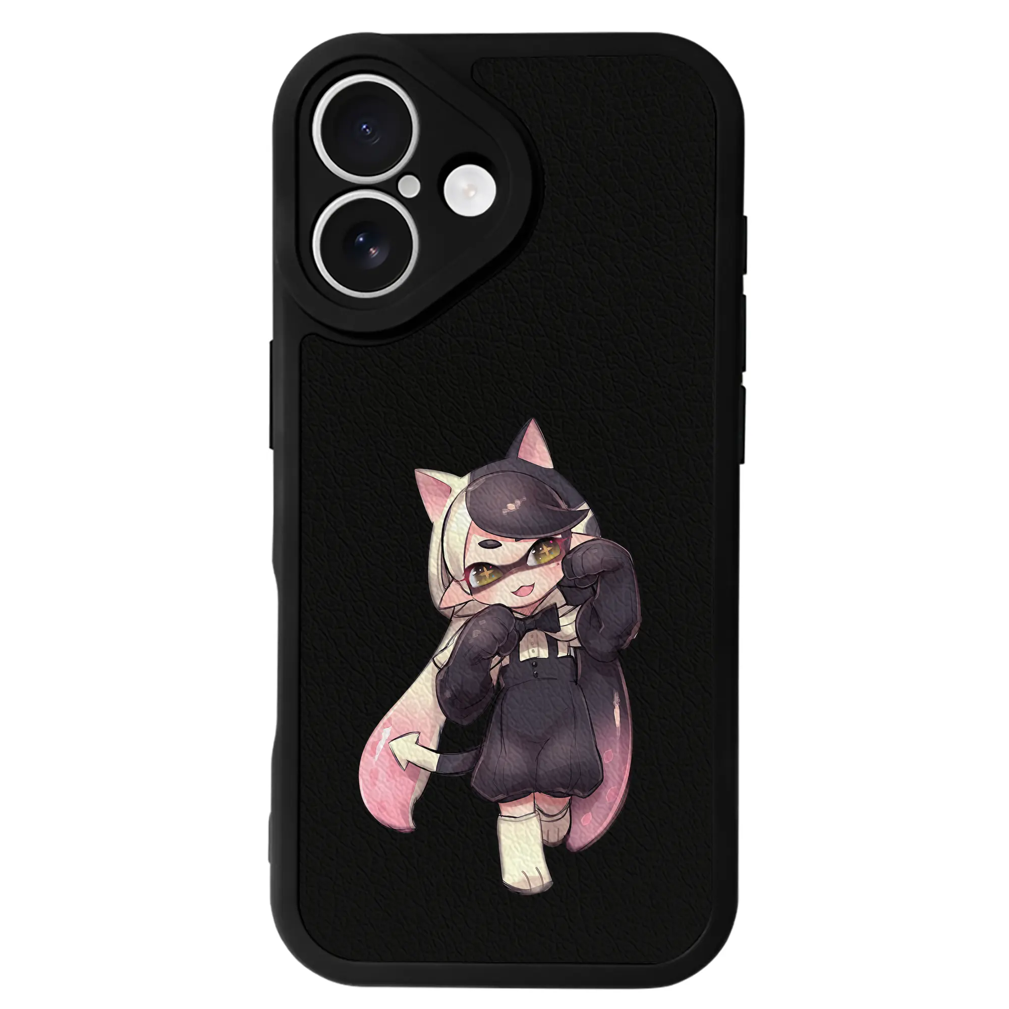 スプラトゥーン グッズ,シオカラーズ アオリ - IPhone 16シリーズ対応 ・ シリコンスマホケース ・ レザー調 ・ 高精度フィット ・ 耐衝撃 ・ ワイヤレス充電対応 ・ 精密カット